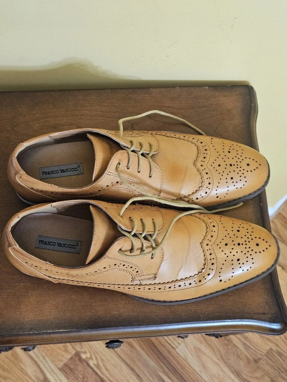 Franco Vanucci Faux Leather Wingtips EUC Size 11